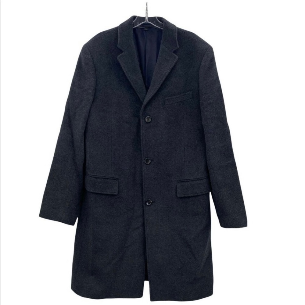 J Crew Men’s 41R Ludlow Topcoat Italian Wool Cashmere Heather Charcoal H2255 NWT